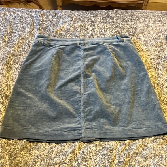 Blue Corduroy Button-Front Skirt - Picture 2 of 3